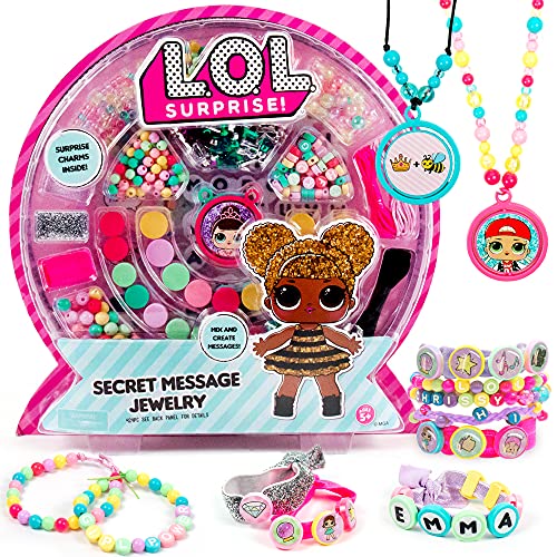 L.O.L. Surprise! Secret Message Jewelry - LOL Dolls DIY Jewelry Making Craft Kit - Create Bracelets & Accessories with 400+ Beads & Charms, Sticker Sheets, Secret Decoder & More - Great Gift for Girls L.O.L. Surprise! Secret Message Jewelry - LOL Dolls DIY Jewelry Making Craft Kit - Create Bracelets & Accessories with 400+ Beads & Charms, Sticker Sheets, Secret Decoder & More - Great Gift for Girls